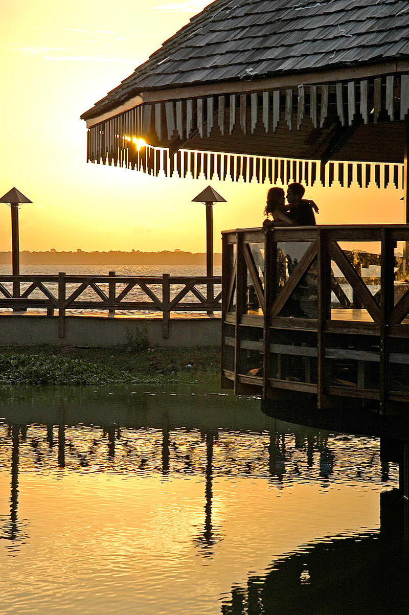Wet sunsets, here at Ver-o-Rio,  make for a romantic town