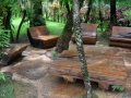 One of dozens of resting areas throughout the 1 million meter botanical garden